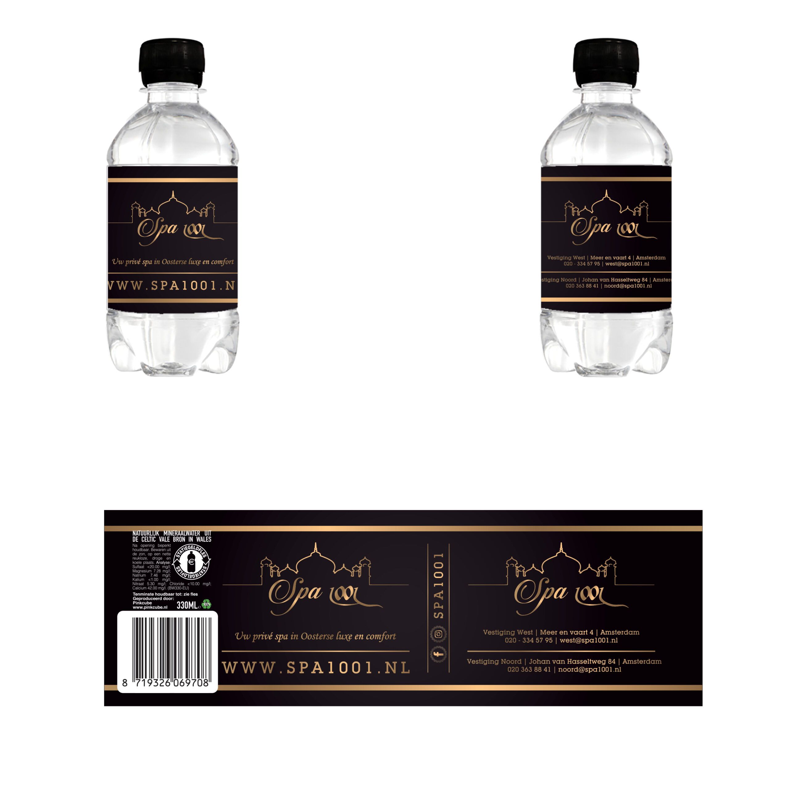 Waterflesjes met logo