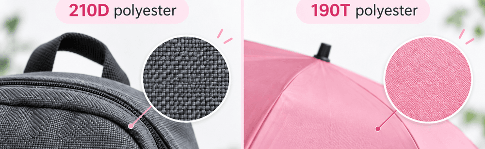 Polyester vergelijkings afbeelding